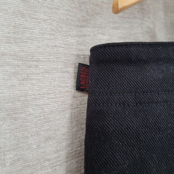 Lauren Ralph Lauren Black Bare Back Straight Leg Jeans 90s Y2K Plus Size 16 - Picture 4 of 13